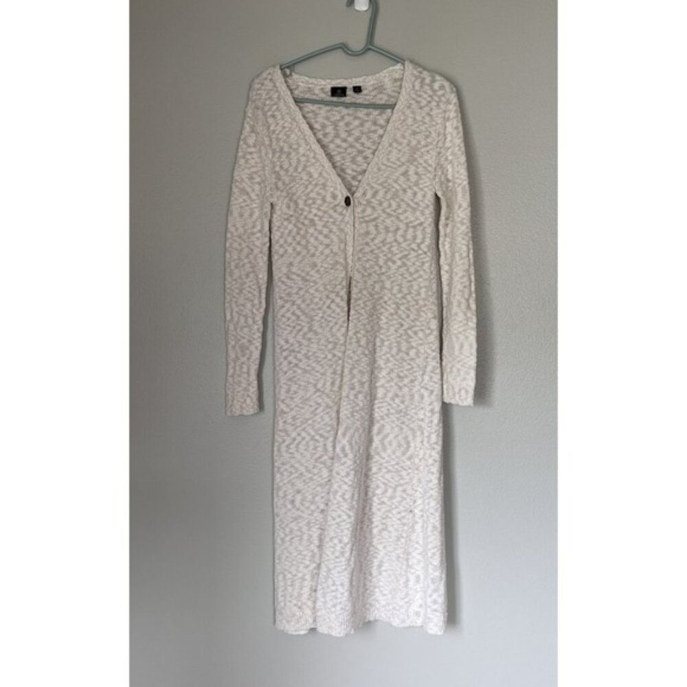 Versona‎ Women's Button Closure Cardigan Crème Long Small Long Sleeve